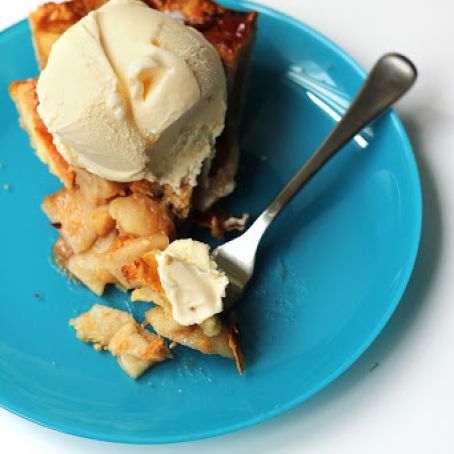 Salted Caramel Bourbon Apple Pie