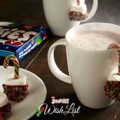 Hot Chocolate with Smarties Candy Cane