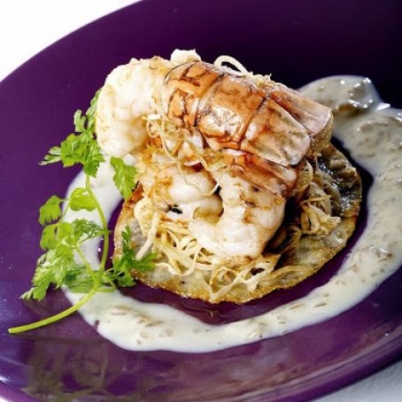 Corolla of Celeriac and Sautéed Langoustines