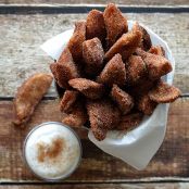 Apple Fries with Vanilla Whipped Cream {Vegan}