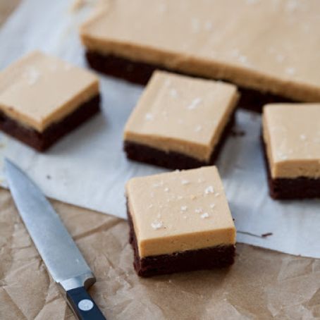 Peanut Butter and Fleur de Sel Brownies