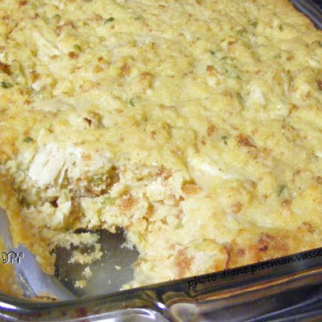 Southern Cornbread Dressing with Chicken & Homemade Chicken Gravy