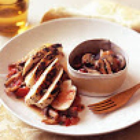 Rosemary-Grilled Chicken with Mushroom Sauce