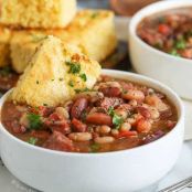 CROCK POT HAM AND BEAN SOUP