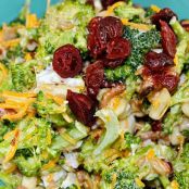 Broccoli, Dried Cranberry, and Smokey Bacon Salad