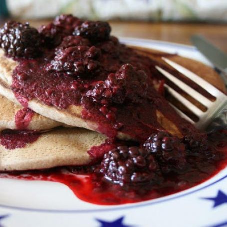 Buckwheat Pancakes with Blackberrie Sauce