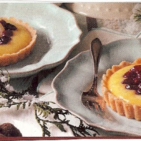 Cranberry-topped Lemon Tarts