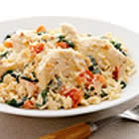 Philly Creamy Rice, Chicken And Spinach Dinner