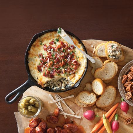 Cheesy Bacon and Turnip Greens Dip