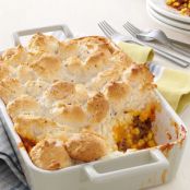 Bubbly & Golden Mexican Beef Cobbler