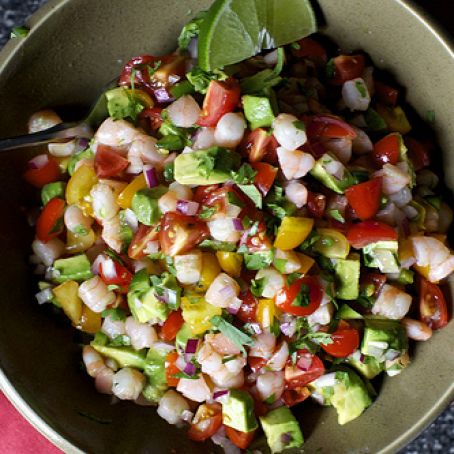 Mama Canales Garcias Avacado Shrimp Salsa