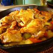 Glazed Chicken Thighs and Carrots