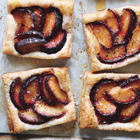 Plum Tarts with Honey and Black Pepper