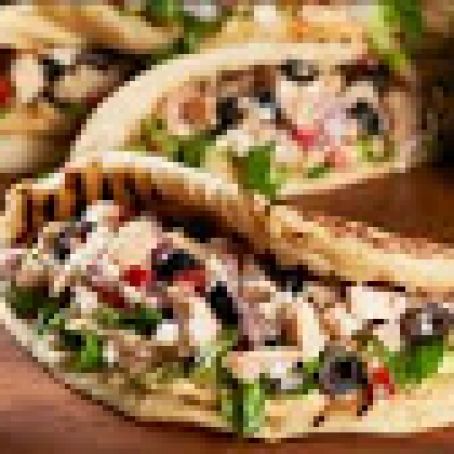 Grilled Chicken Salad Flatbread Sandwiches