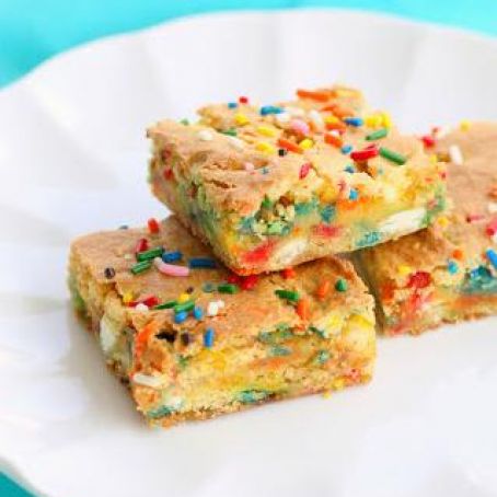 Cake Batter Blondies