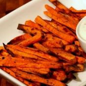 VEGGIE - Baked Sweet Potato Fries with a Honey Lime Dip