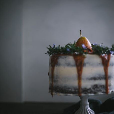 Whiskey Date & Buttermilk Cake with Salted Pear Caramel Buttercream