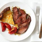 London Broil With Cheesy Yorkshire Pudding