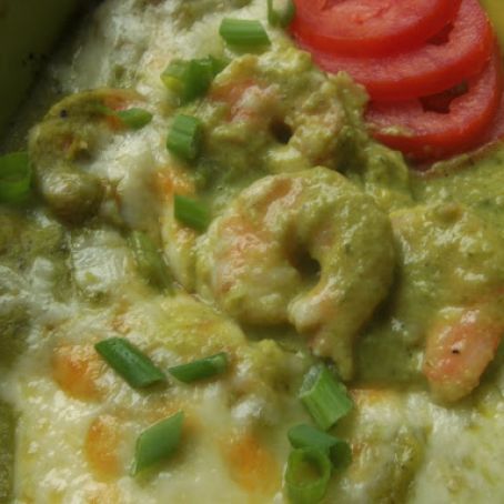 Camarones en Salsa Culichi (Poblano Cream Sauce)