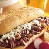 Slow-Cooker Italian Shredded Beef Hoagies
