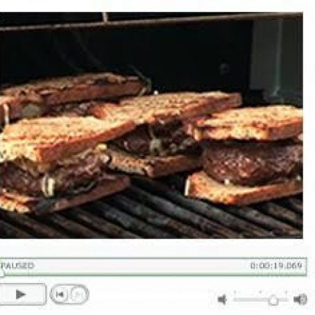 Classic Cheese and Onion Patty Melts on Rye