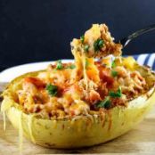 Buffalo Chicken Spaghetti Squash Recipe | Yummly