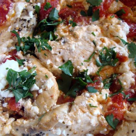 Chicken with Goat Cheese and Tomatoes