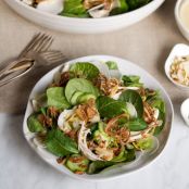 Asian Chicken Salad with Creamy Mustard Miso Dressing