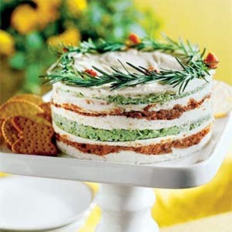 Layered Sundried Tomato & Basil Spread