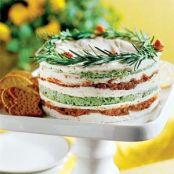 Layered Sundried Tomato & Basil Spread