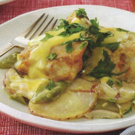 SLOW COOKER CHEESY CHICKEN & POTATOES