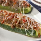 Beefy Stuffed Zucchini
