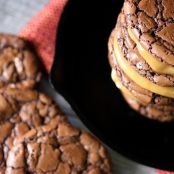Dulce de Leche Filled Brownie Sandwich Cookies #Cookieweek