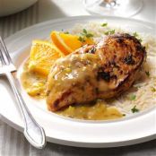 Orange-Thyme Chicken in Garlic Sauce Recipe