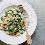 GEMELLI PASTA WITH CHEVRE, ARUGULA AND WALNUTS