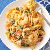 Chicken & Shrimp Fettuccine Recipe