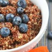 Breakfast quinoa with blueberries