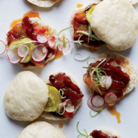 Steamed Bacon Buns with Hoisin