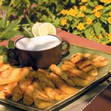 Grilled Pineapple with Lime Dip Recipe