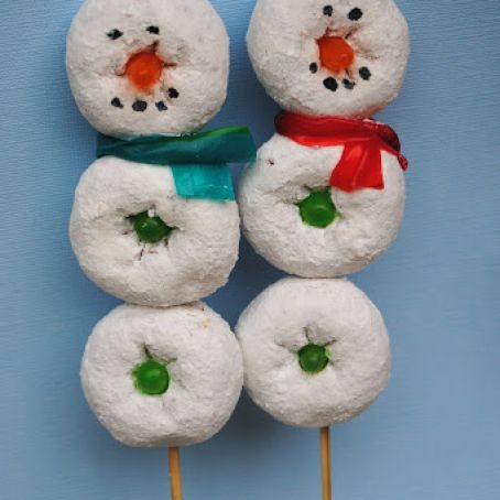 Christmas Donut Snowmen