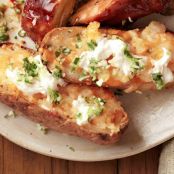 Cheesy Horseradish Potato Skins