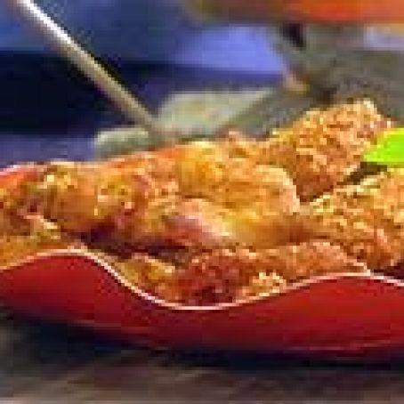 Crunchy Chicken Nuggets with Green Onion Honey Dip