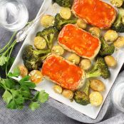Mini Turkey Meatloaf with Ranch Potatoes and Broccoli
