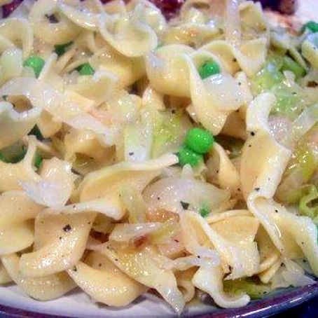 Cabbage, Peas, Bacon, and Noodles