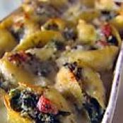 Shells with Crispy Pancetta and Spinach