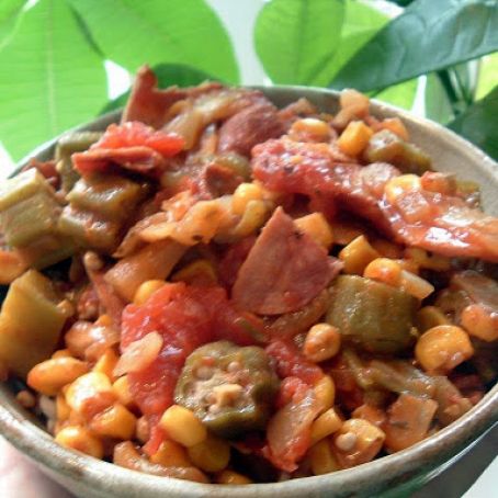 Corn and Okra Jambalaya
