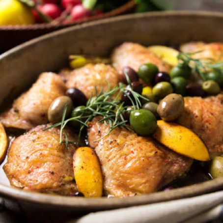 Chicken Thighs with Lemon and Olives