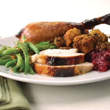 Crisp-Skin High-Roast Butterflied Turkey with Sausage Dressing