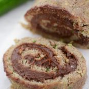 ZUCCHINI CAKE ROLL WITH CHOCOLATE CREAM CHEESE FILLING