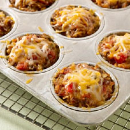 Cheesy Salsa-Mini Meatloaves